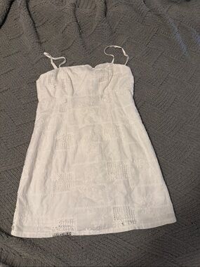 wild fable White Embroidered Mini Dress
